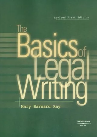 [PDF] The Basics of Legal Writing, Revised 1st (Coursebook)